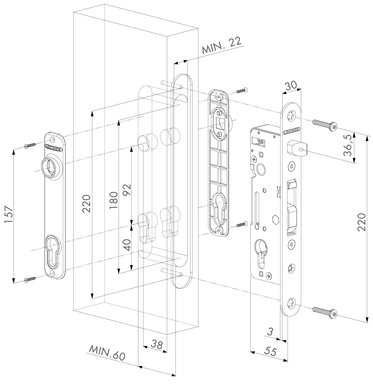 LOCINOX H-METAL - crtež