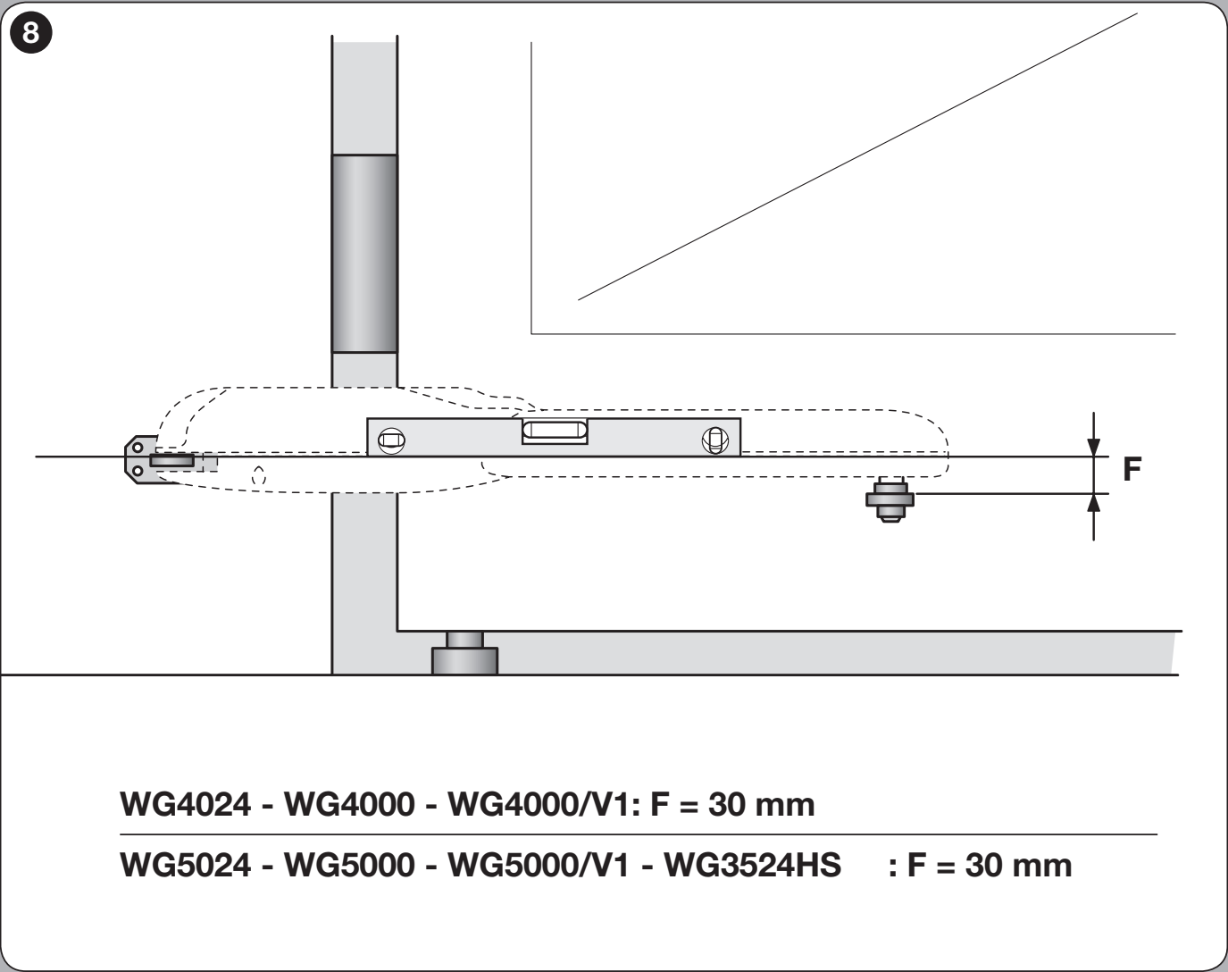 WG3524HS – visinska razlika između nosača F = 30 mm WG3524HS – visinska razlika između nosača F = 30 mm