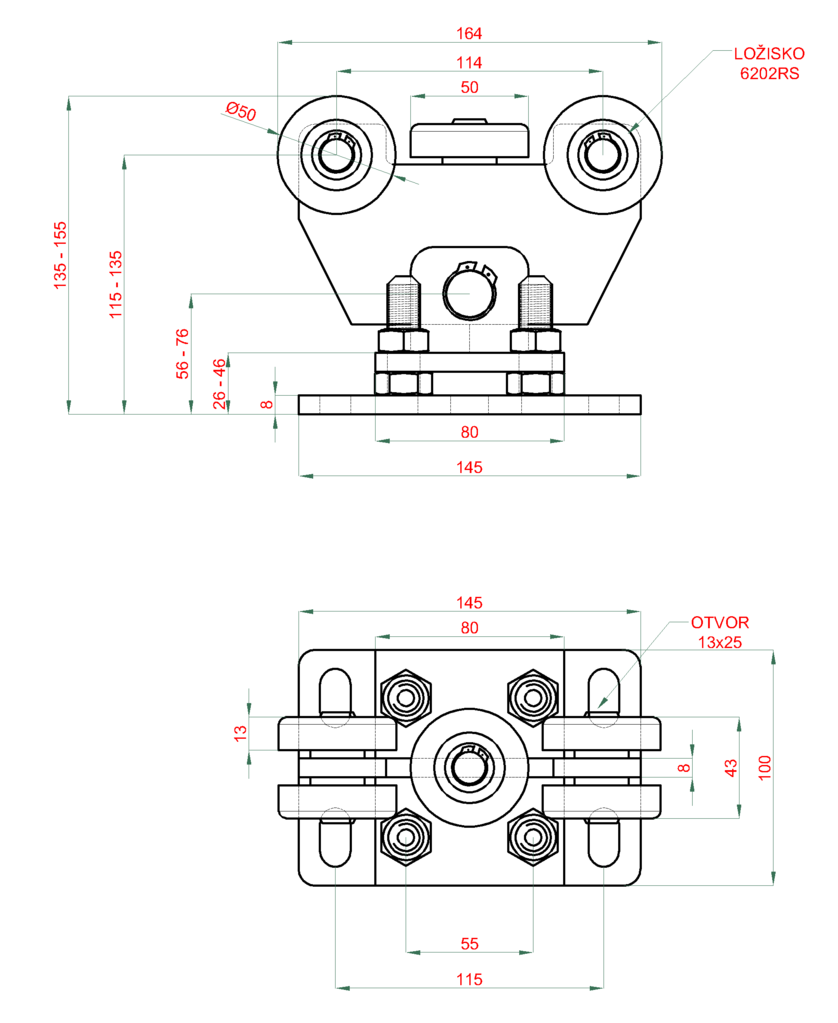 Crtež nosača v-02-12 Crtež nosača v-02-12