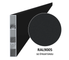 Crna RAL9005 sa strukturom