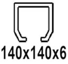 Za C-profil 140x140x6 mm