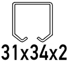 Za C-profil 31x34x2 mm