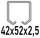Za C-profil 42x52x2,5 mm
