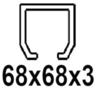 Za C-profil 68x68x3 mm
