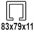 Za C-profil 83x79x11 mm