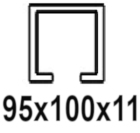 Za C-profil 95x100x11 mm
