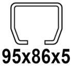 Za C-profil 95x86x5 mm