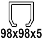 Za C-profil 98x98x5 mm