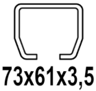 Za C-profil 73x61x3,5 mm
