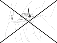 4. Pritom nemojte pritiskati gornji dio poklopca