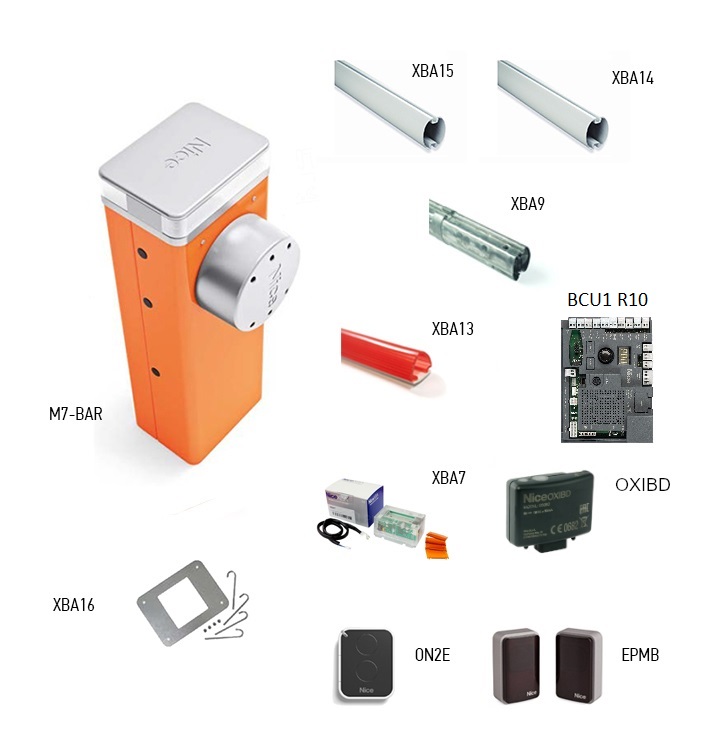 Komplet rampe NICE M-Bar M7BAR s rukom duljine 7 m i priborom