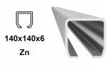 C-profil 140 × 140 × 6 mm, Zn
