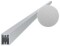 Aluminijska lamela za ogradu 20x16 mm, s eloksiranom površinom, 2 m