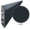 Aluminijska letvica za ogradu 108x16 mm, oblik paralelograma, antracit RAL7016, 2 m