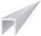Aluminijski pričvrsni profil za lamele, U-profil, širina 20,5 mm, 6 m